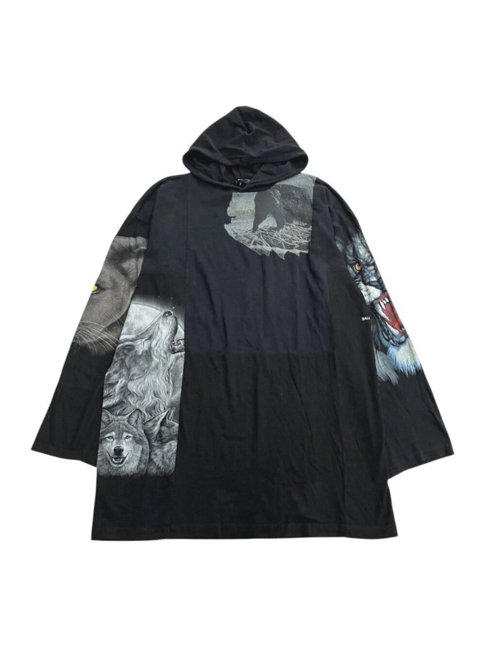 Balenciaga Limited Edition Reconstruction Hoodie Pullover Top 1 Black